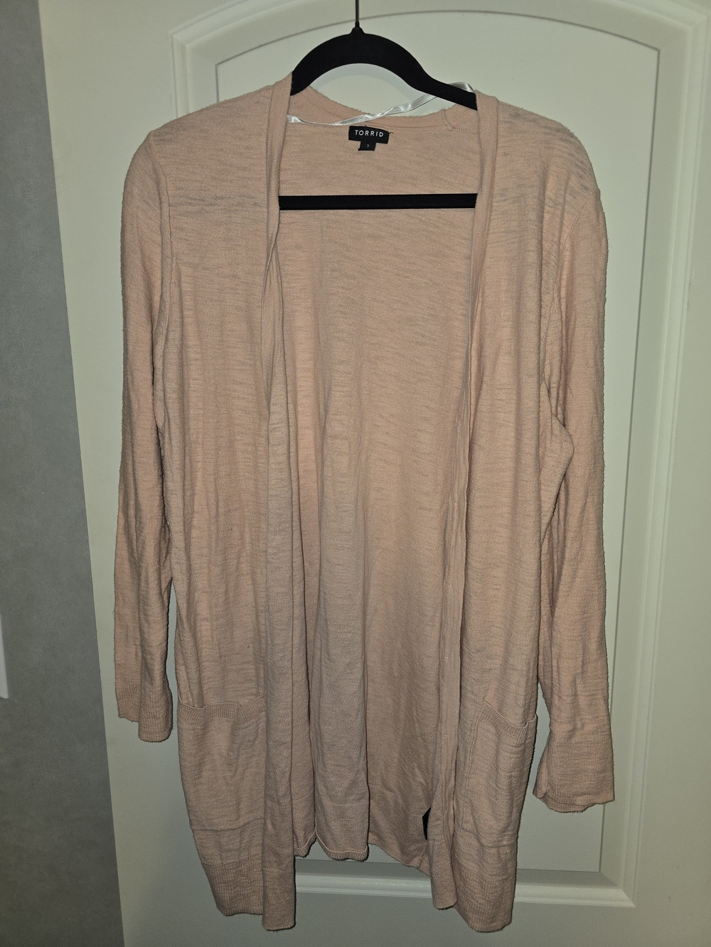 Torrid Women's Open Front Boyfriend Cardigan - Blush